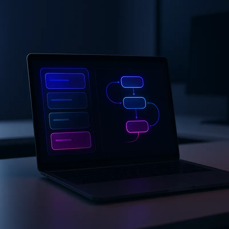 Flowrise automation feature visual showing tasks streamlined and workflows running automatically to save time and boost productivity.