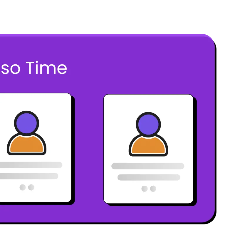 Layout de página de equipe criado com a Oniva.io — seções personalizáveis de membros da equipe e design responsivo para sites profissionais.